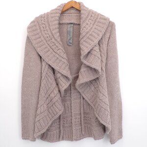 Elsamanda Anthropologie Sweater Women's Small Open Cardigan, Front Tie